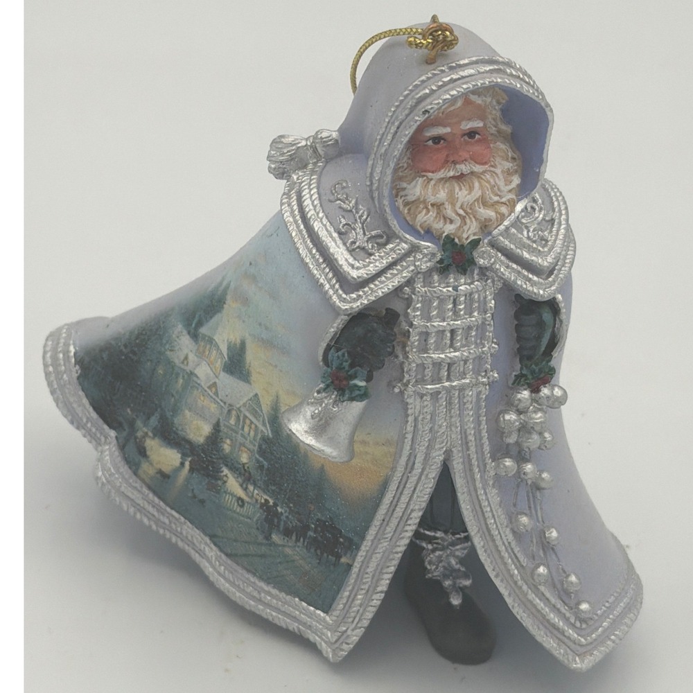 Vtg 2003 Ashton Drake Thomas Kinkade Family Holiday Gathering Santa Ornament Tag